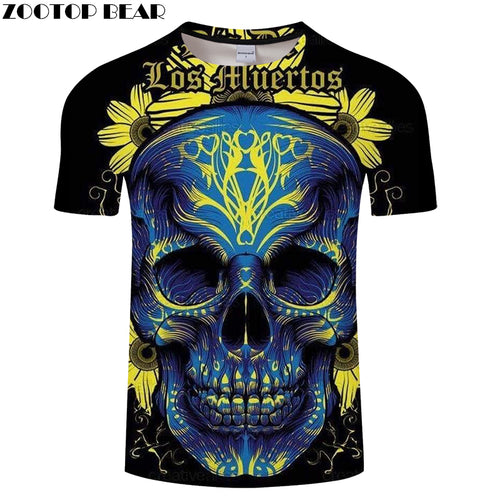 Girly Skull 3D t shirt Men tshirt Summer Tees Short Sleeve T-Shirt Casual Top Funny Tees Camiseta Streatwear DropShip ZOOTOPBEAR