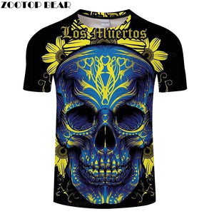 Girly Skull 3D t shirt Men tshirt Summer Tees Short Sleeve T-Shirt Casual Top Funny Tees Camiseta Streatwear DropShip ZOOTOPBEAR