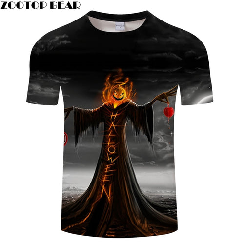 Jack skellington Prints tshirt Men Women t shirt 3d Top Tee Fashion t-shirt Short Sleeve Camiseta Halloween DropShip ZOOTOP BEAR