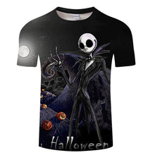 Load image into Gallery viewer, Jack skellington Prints tshirt Men Women t shirt 3d Top Tee Fashion t-shirt Short Sleeve Camiseta Halloween DropShip ZOOTOP BEAR