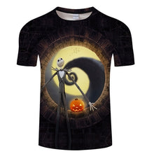 Load image into Gallery viewer, Jack skellington Prints tshirt Men Women t shirt 3d Top Tee Fashion t-shirt Short Sleeve Camiseta Halloween DropShip ZOOTOP BEAR