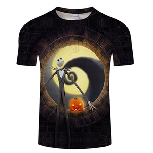 Jack skellington Prints tshirt Men Women t shirt 3d Top Tee Fashion t-shirt Short Sleeve Camiseta Halloween DropShip ZOOTOP BEAR