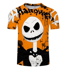 Load image into Gallery viewer, Jack skellington Prints tshirt Men Women t shirt 3d Top Tee Fashion t-shirt Short Sleeve Camiseta Halloween DropShip ZOOTOP BEAR