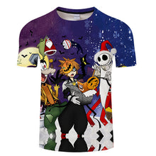 Load image into Gallery viewer, Jack skellington Prints tshirt Men Women t shirt 3d Top Tee Fashion t-shirt Short Sleeve Camiseta Halloween DropShip ZOOTOP BEAR