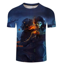 Load image into Gallery viewer, Jack Prints tshirt Men t shirt Drop Ship Top Tee Black t-shirt Short Sleeve Camiseta Halloween shirts Brand Tees ZOOTOP BEAR