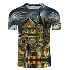 Jack Prints tshirt Men t shirt Drop Ship Top Tee Black t-shirt Short Sleeve Camiseta Halloween shirts Brand Tees ZOOTOP BEAR