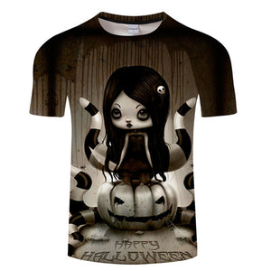 Jack-O'-Lantern tshirt Men t shirt 3d Top Tee Male t-shirt Short Sleeve Camiseta Halloween Tee Streetwear Drop Ship ZOOTOP BEAR
