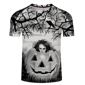 Jack-O'-Lantern tshirt Men t shirt 3d Top Tee Male t-shirt Short Sleeve Camiseta Halloween Tee Streetwear Drop Ship ZOOTOP BEAR
