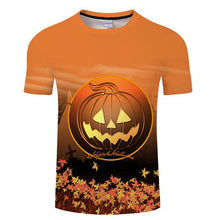Load image into Gallery viewer, Jack-O&#39;-Lantern tshirt Men t shirt 3d Top Tee Male t-shirt Short Sleeve Camiseta Halloween Tee Streetwear Drop Ship ZOOTOP BEAR