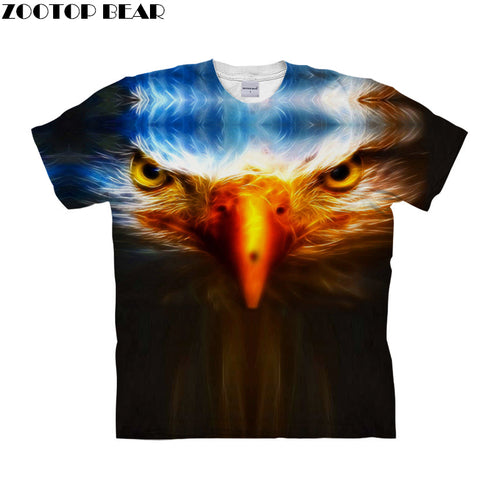 2018 3D Night Owl Print Summer Top Short Sleeve tshirt Casual t shirt Brand Tee Round Neck Men Women t-shirt DropShip ZootopBear